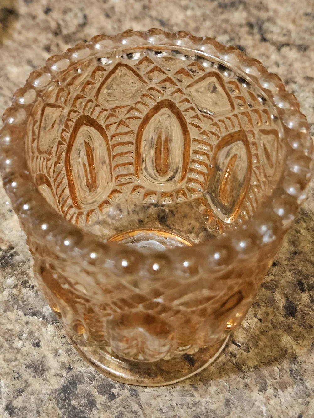 Vintage Pressed Glass Votive Candle Holder